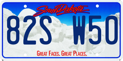 SD license plate 82SW50