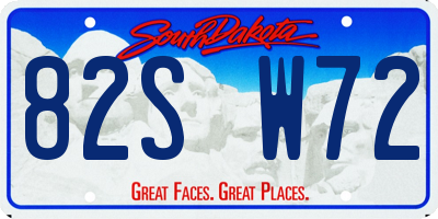 SD license plate 82SW72