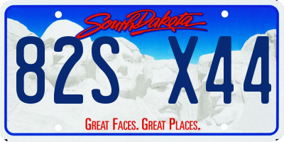 SD license plate 82SX44