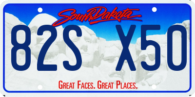 SD license plate 82SX50