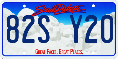 SD license plate 82SY20