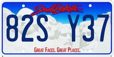 SD license plate 82SY37