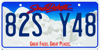 SD license plate 82SY48
