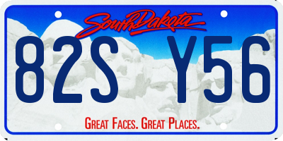SD license plate 82SY56