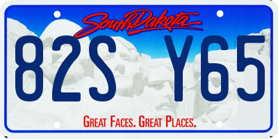 SD license plate 82SY65