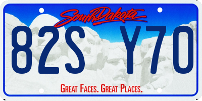 SD license plate 82SY70