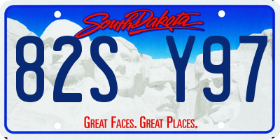 SD license plate 82SY97