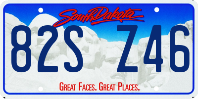 SD license plate 82SZ46