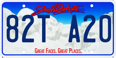 SD license plate 82TA20