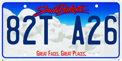 SD license plate 82TA26