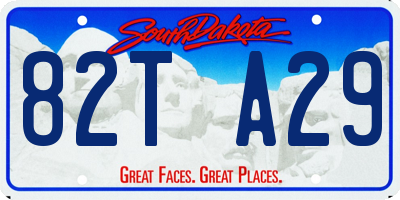SD license plate 82TA29