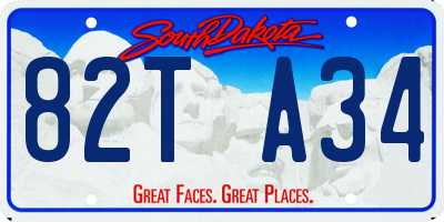 SD license plate 82TA34