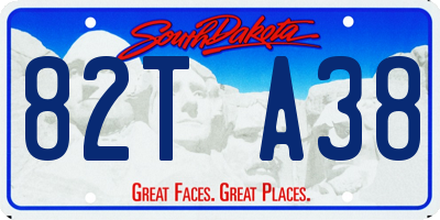 SD license plate 82TA38