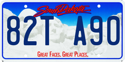 SD license plate 82TA90