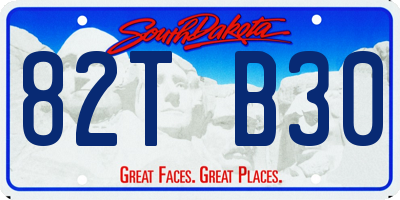 SD license plate 82TB30
