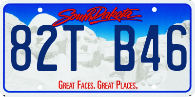 SD license plate 82TB46