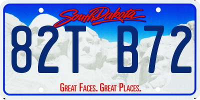 SD license plate 82TB72