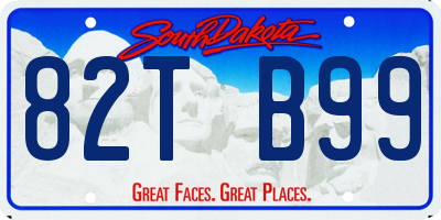 SD license plate 82TB99