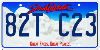 SD license plate 82TC23