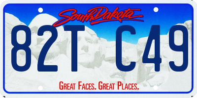 SD license plate 82TC49