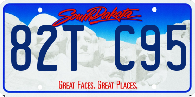 SD license plate 82TC95