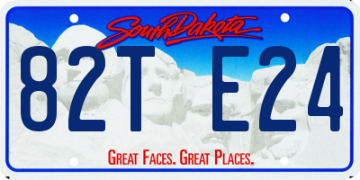SD license plate 82TE24