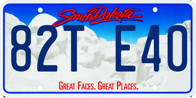 SD license plate 82TE40