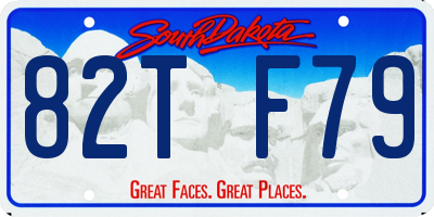 SD license plate 82TF79