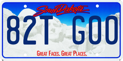 SD license plate 82TG00