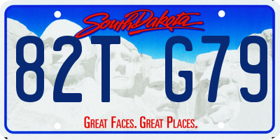 SD license plate 82TG79