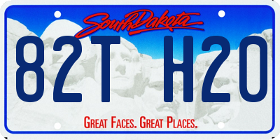 SD license plate 82TH20