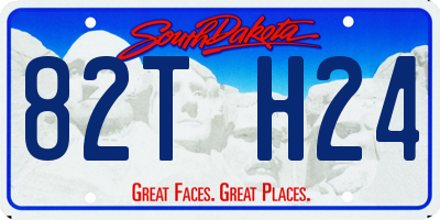SD license plate 82TH24