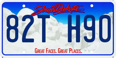 SD license plate 82TH90