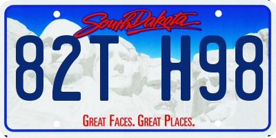 SD license plate 82TH98