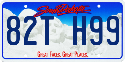SD license plate 82TH99