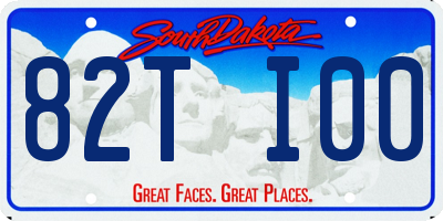 SD license plate 82TI00