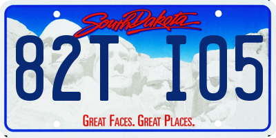 SD license plate 82TI05