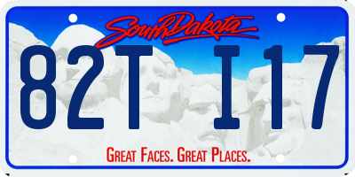 SD license plate 82TI17