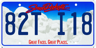 SD license plate 82TI18