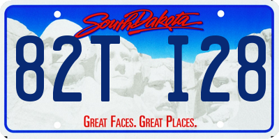SD license plate 82TI28