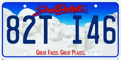 SD license plate 82TI46