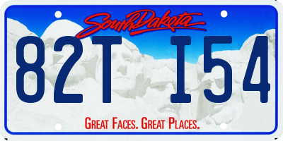 SD license plate 82TI54