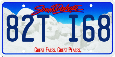 SD license plate 82TI68