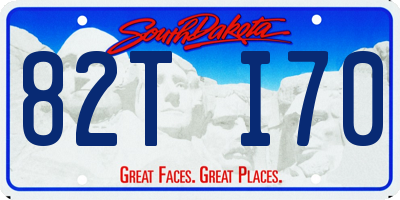 SD license plate 82TI70