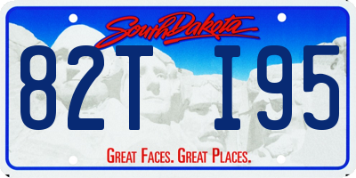 SD license plate 82TI95
