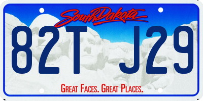SD license plate 82TJ29