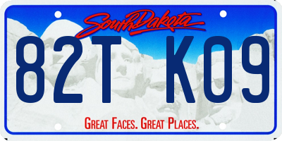 SD license plate 82TK09