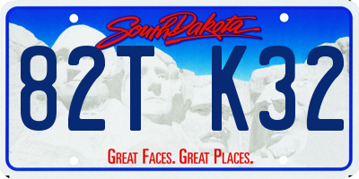 SD license plate 82TK32