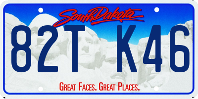 SD license plate 82TK46