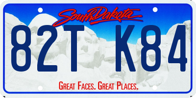 SD license plate 82TK84